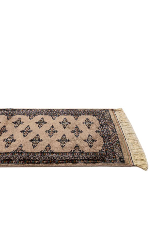 Detail image of 2' 1 x 6' 4 Hand Knotted Bokhara Oriental Wool Runner Rug