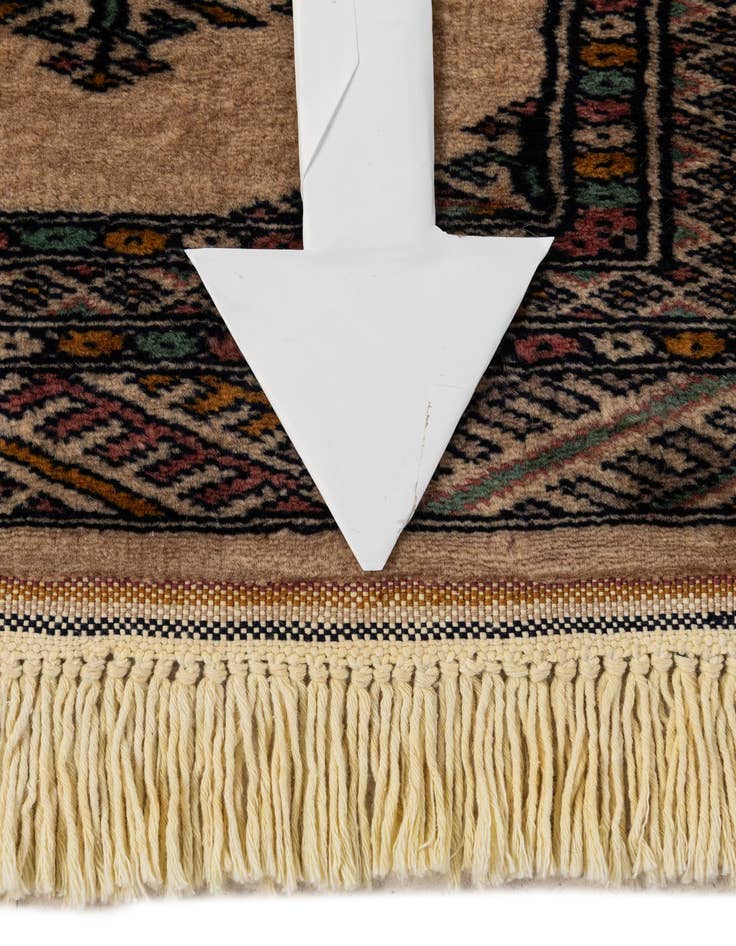 Detail image of 2' 1 x 6' 4  Hand Knotted Bokhara Oriental Wool Runner Rug