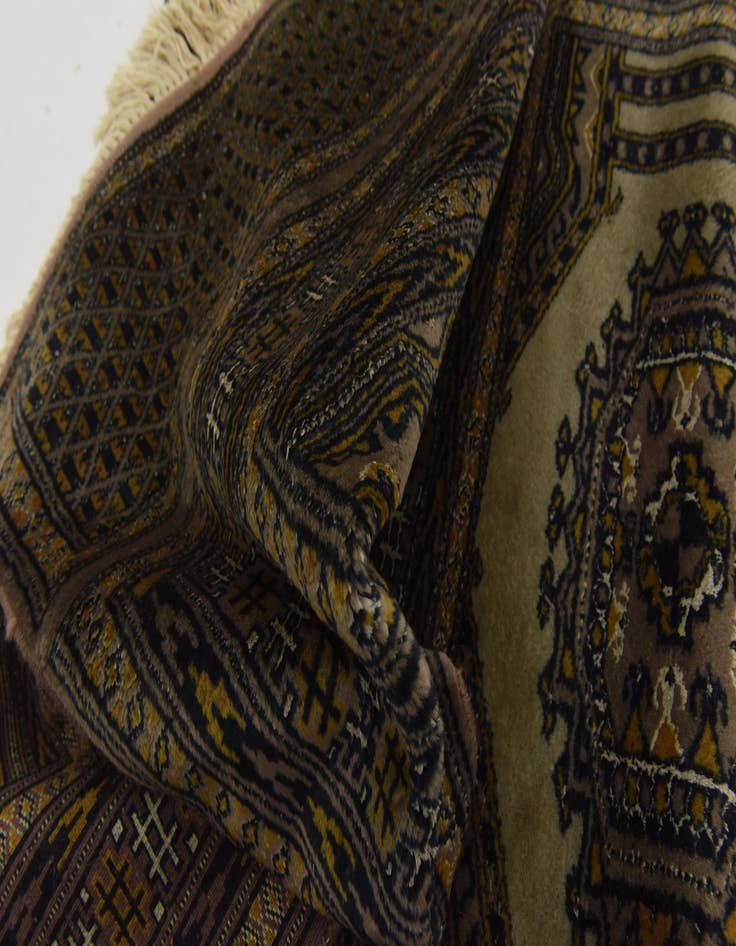 Detail image of 3' 3 x 11' Hand Knotted Bokhara Oriental Wool Runner Rug