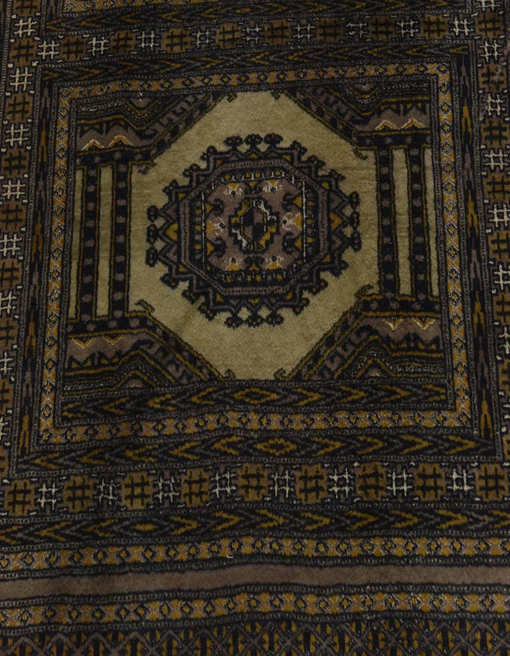 Detail image of 3' 3 x 11' Hand Knotted Bokhara Oriental Wool Runner Rug