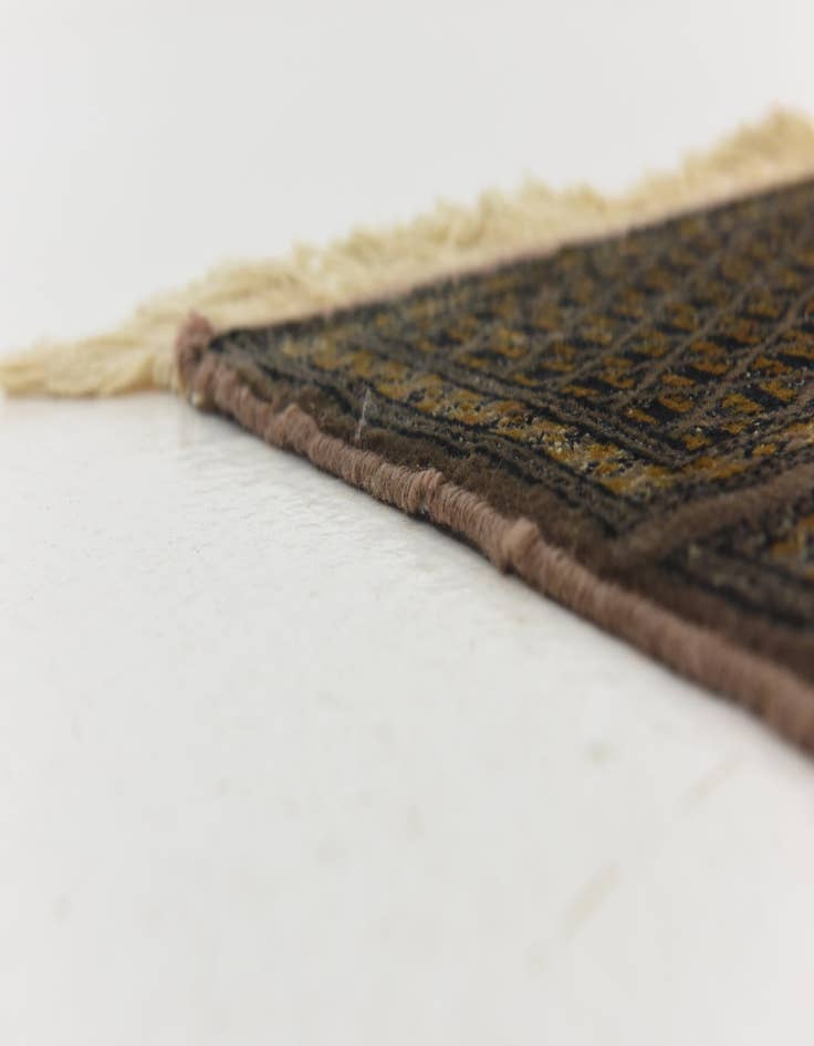 Detail image of 3' 3 x 11' Hand Knotted Bokhara Oriental Wool Runner Rug