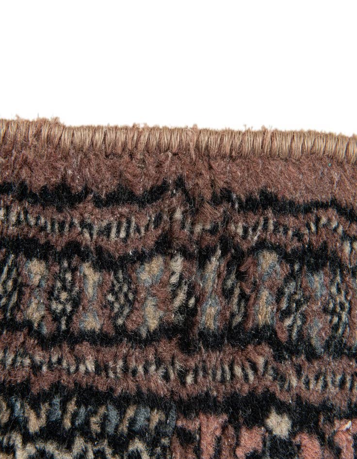 Detail image of 1' x 4'  Hand Knotted Bokhara Oriental Wool Runner Rug