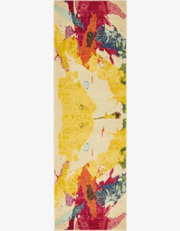 Beige Washable Casablanca Runner Rug