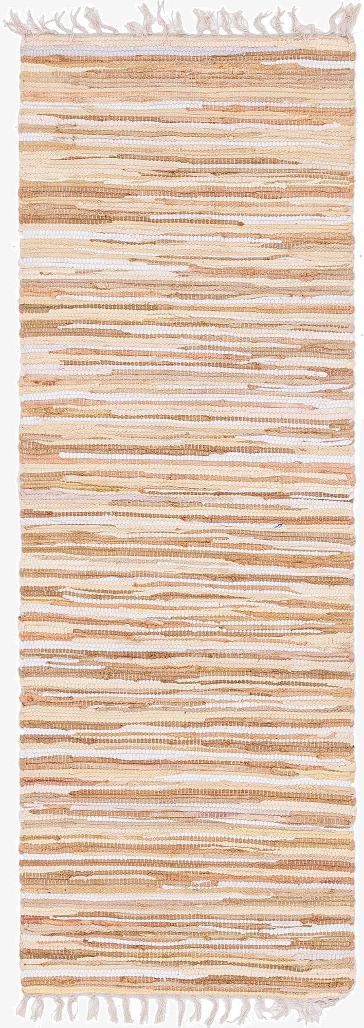 2' x 6'  Hand Woven Chindi Cotton Runner Rug