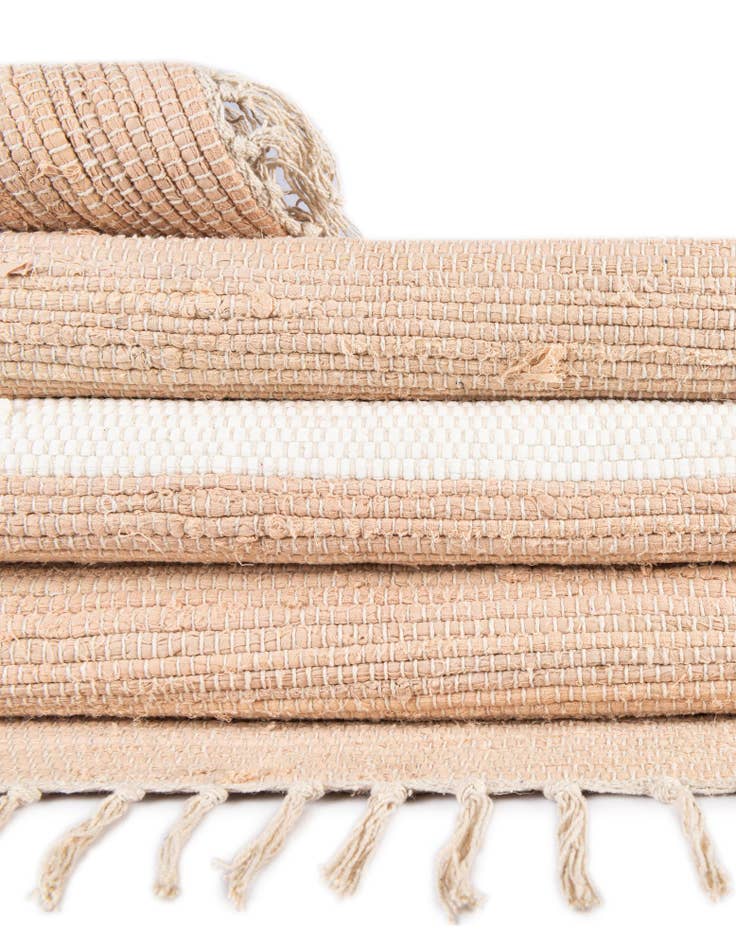 Detail image of 2' 2 x 10'  Hand Woven Chindi Rag Runner Rug