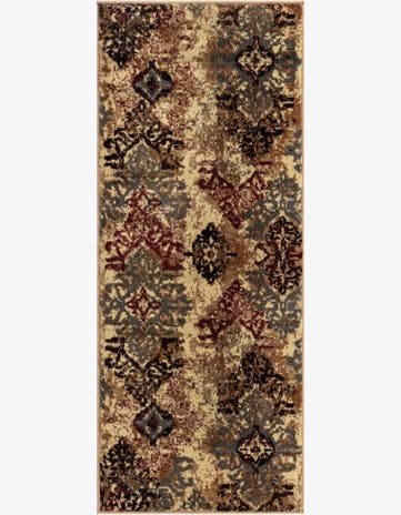 Beige Coffee Shop Runner Rug