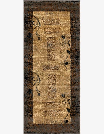 Beige Coffee Shop Runner Rug