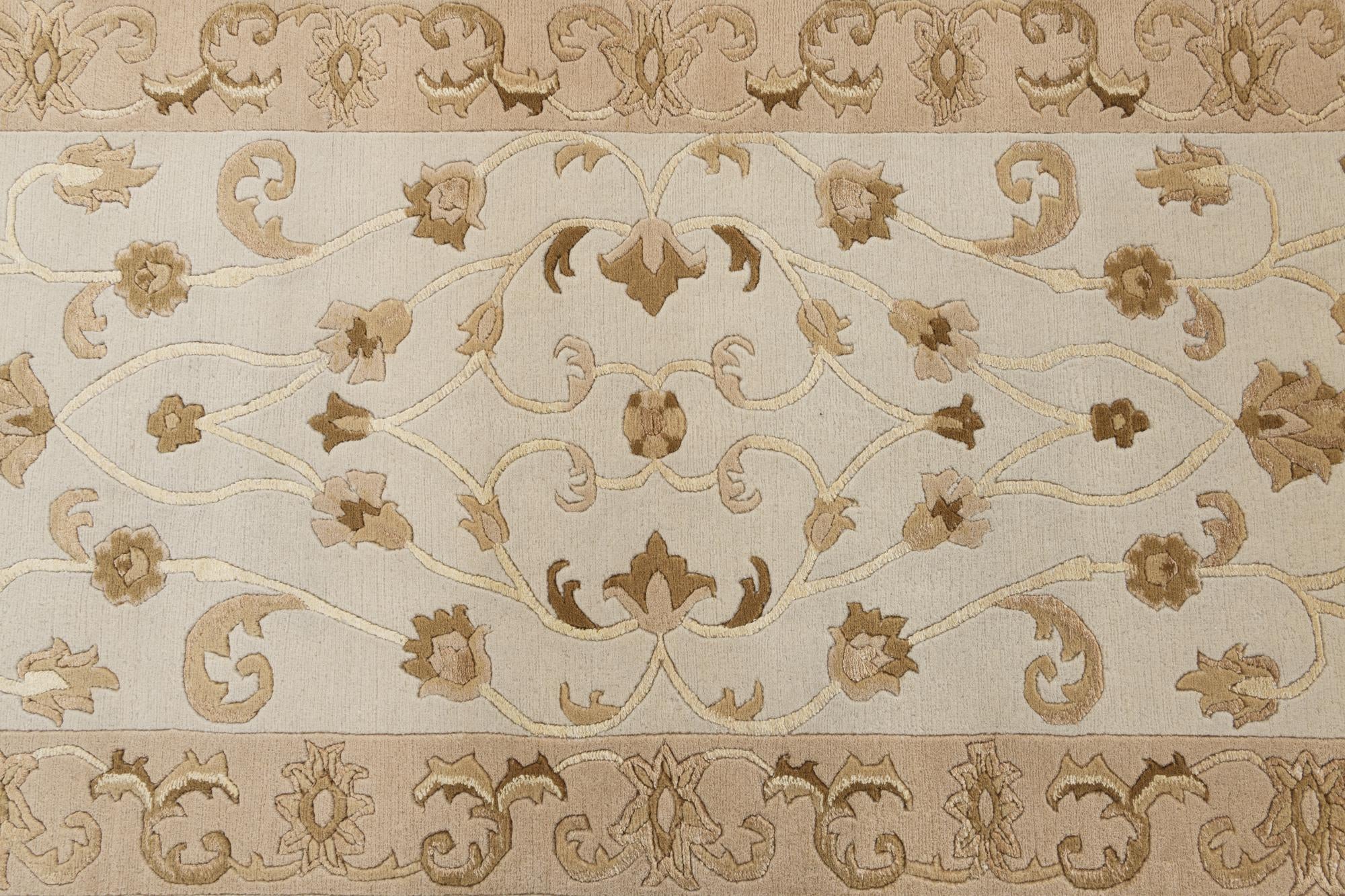 2' 8 x 9' 8 Hand Knotted Darya Wool Runner Rug