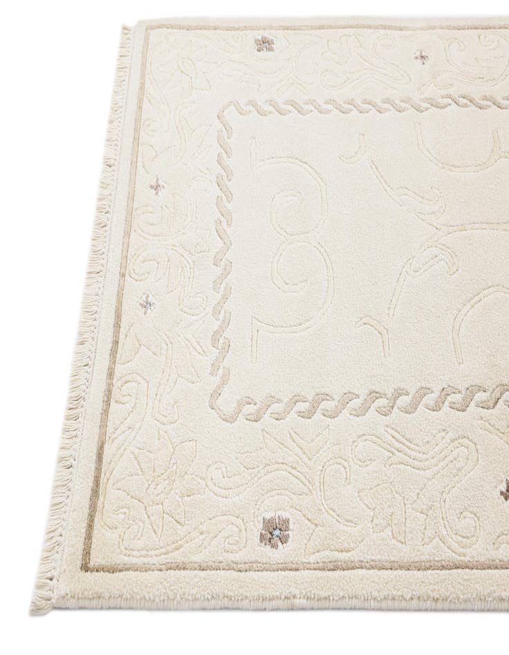 Detail image of 2' 8 x 10'  Hand Knotted Darya Wool Runner Rug