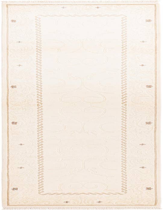 Detail image of 2' 8 x 10' Hand Knotted Darya Wool Runner Rug