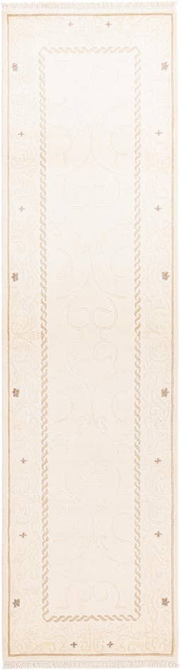 Detail image of 2' 8 x 10' Hand Knotted Darya Wool Runner Rug