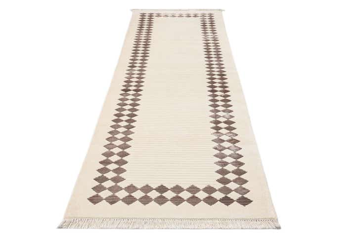 2' 8 x 9' 9 Hand Knotted Darya Wool Runner Rug