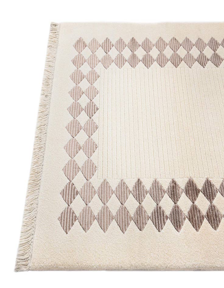 Detail image of 2' 8 x 9' 9 Hand Knotted Darya Wool Runner Rug