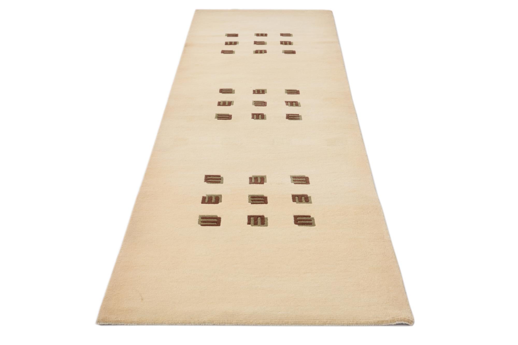 2' 7 x 9' 1 Hand Knotted Darya Wool Runner Rug