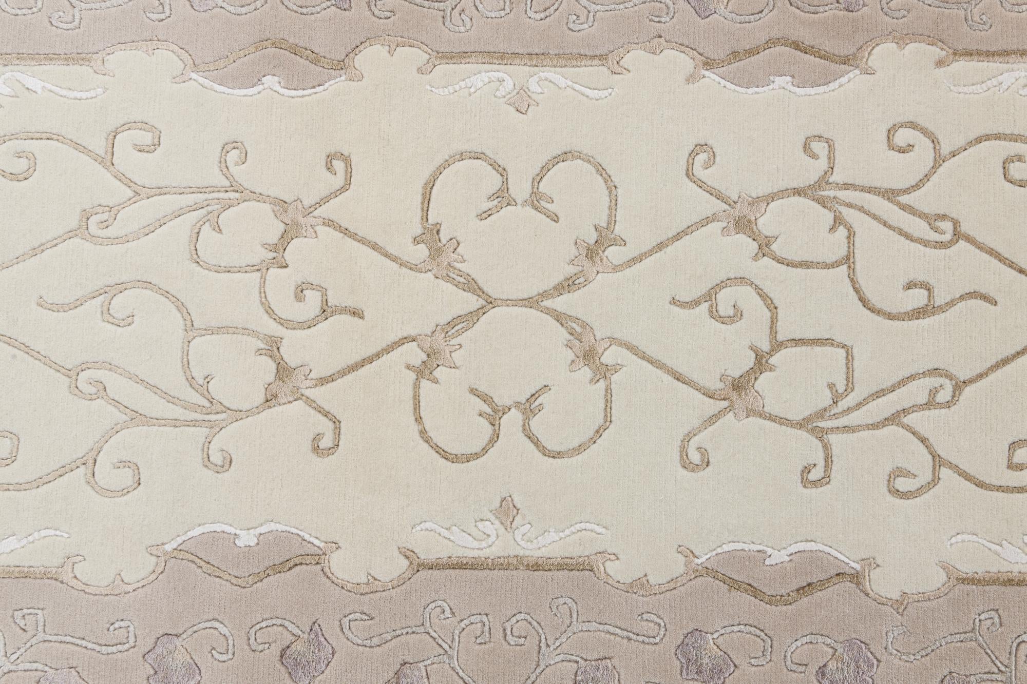 2' 11 x 9' 9 Hand Knotted Darya Wool Runner Rug