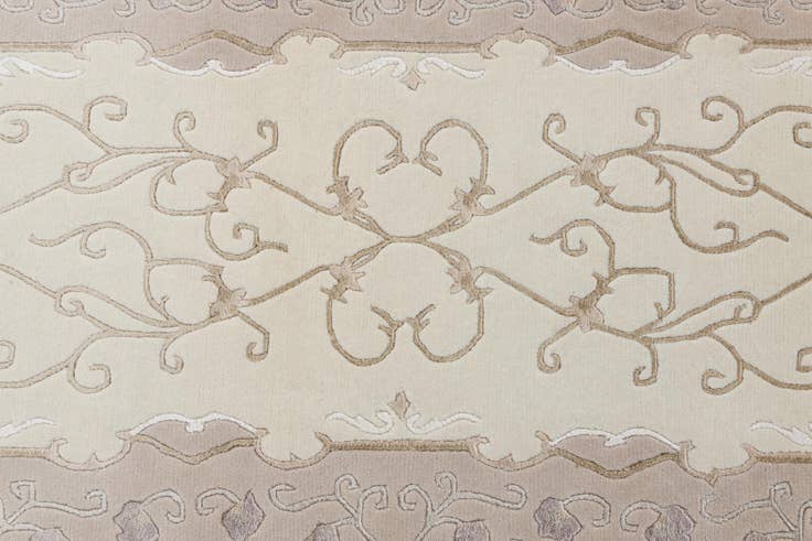 Detail image of 2' 11 x 9' 9 Hand Knotted Darya Wool Runner Rug