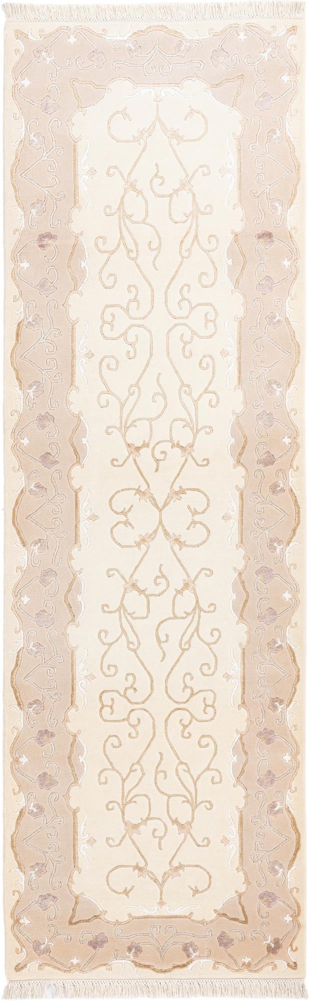 2' 11 x 9' 9 Hand Knotted Darya Wool Runner Rug