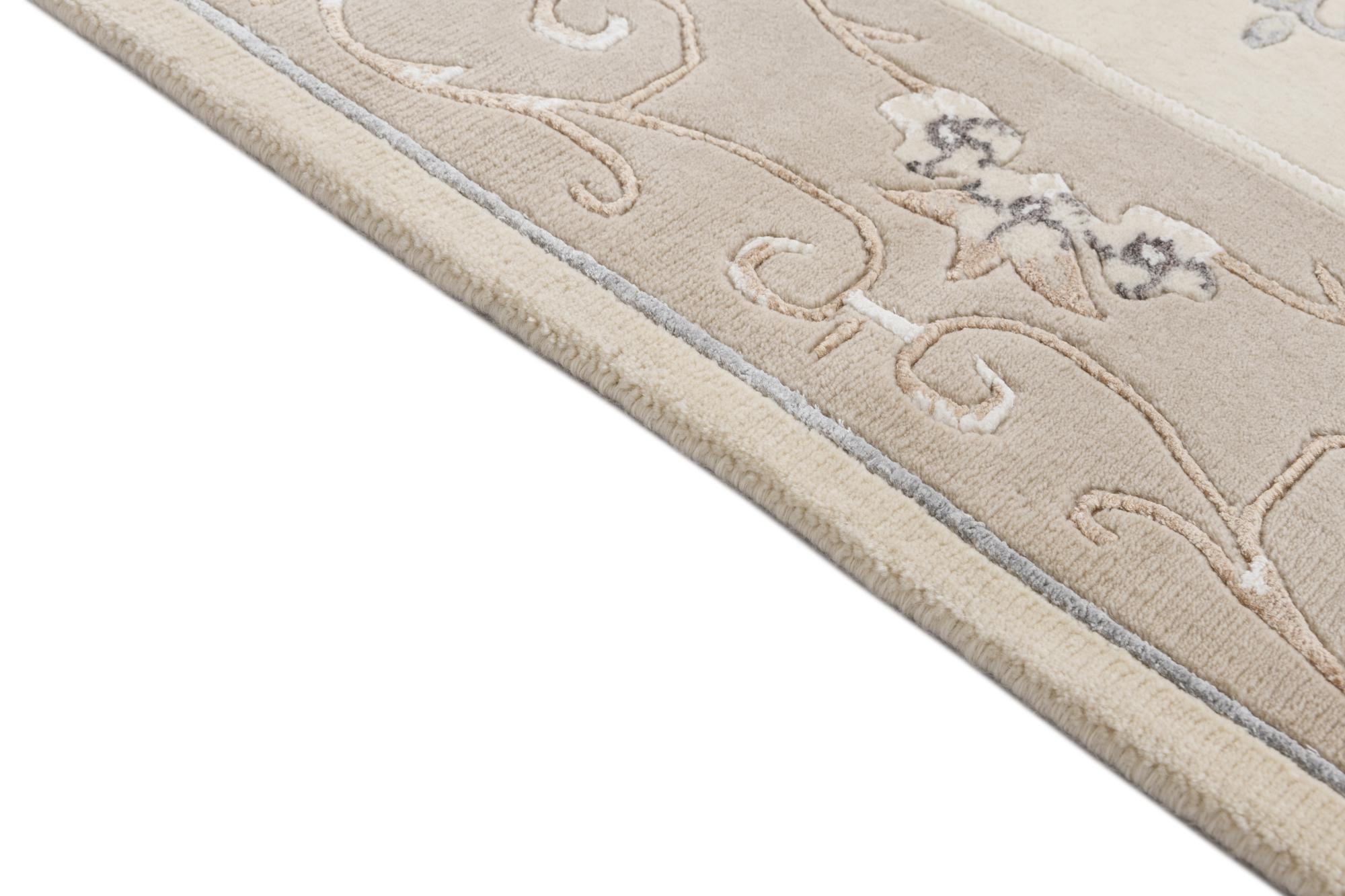 2' 11 x 9' 7 Hand Knotted Darya Wool Runner Rug