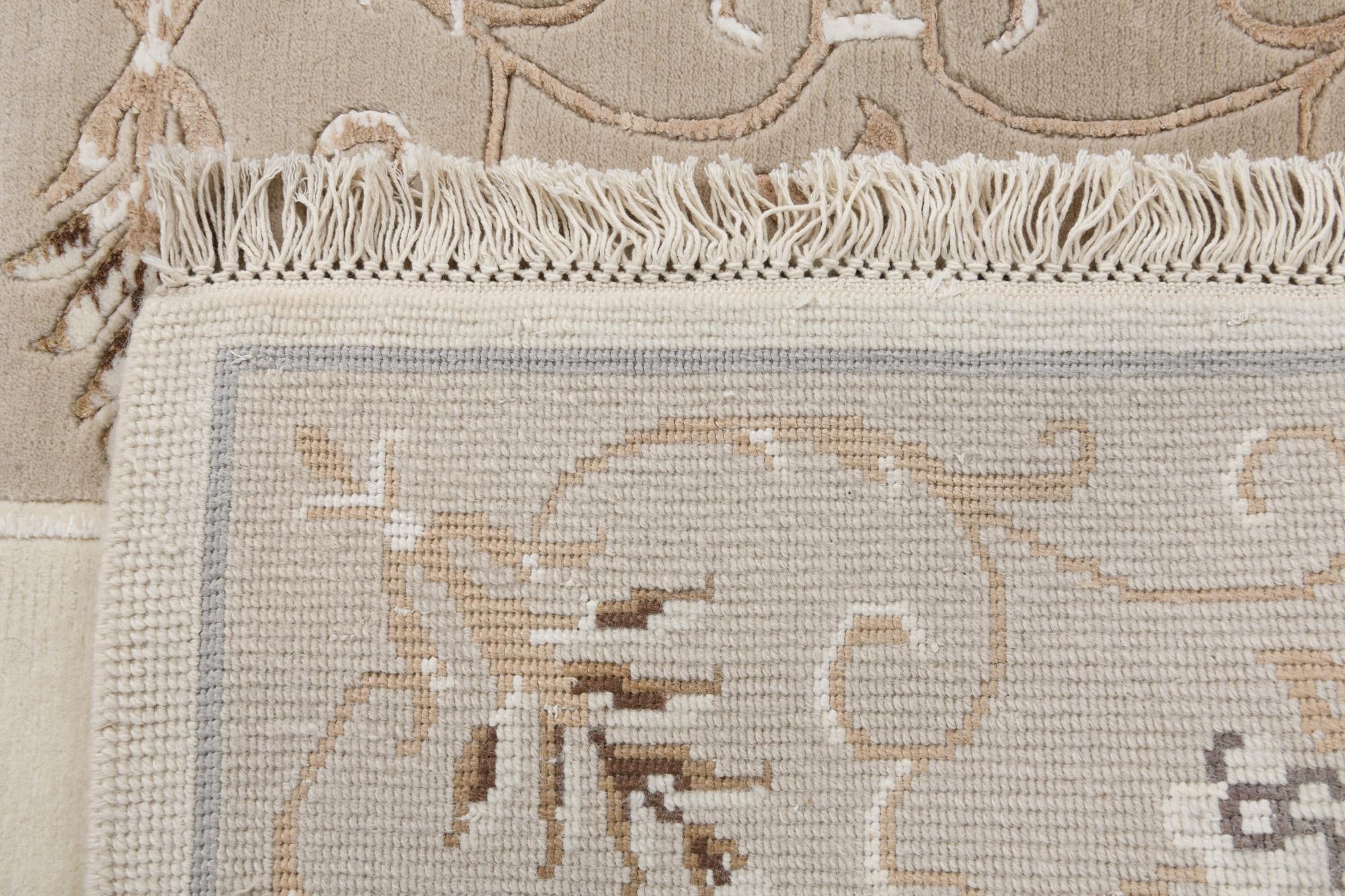 2' 11 x 9' 7 Hand Knotted Darya Wool Runner Rug