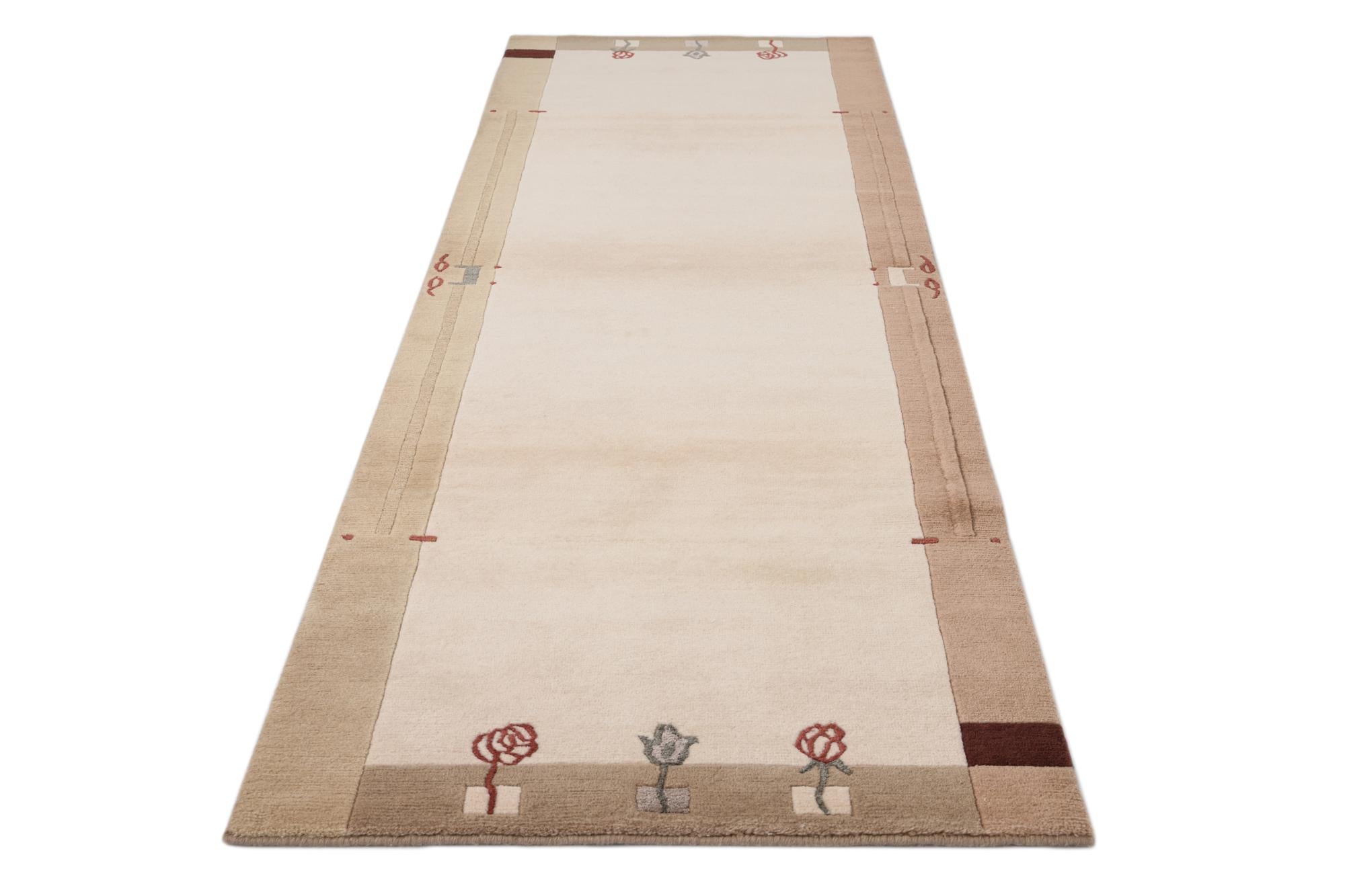 2' 9 x 9' 11 Hand Knotted Darya Wool Runner Rug