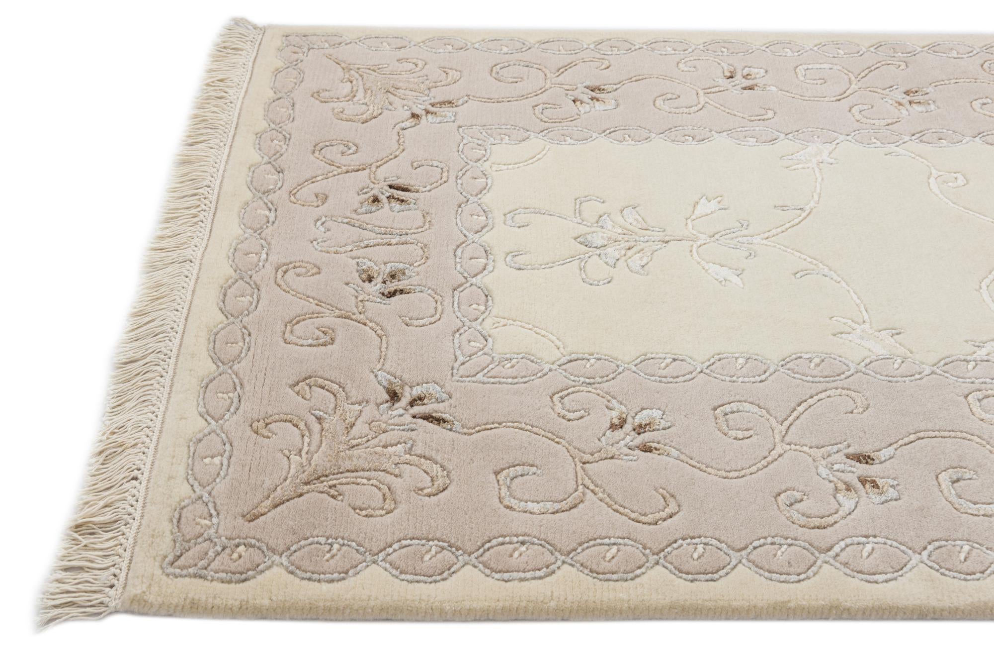 2' 10 x 9' 11 Hand Knotted Darya Wool Runner Rug
