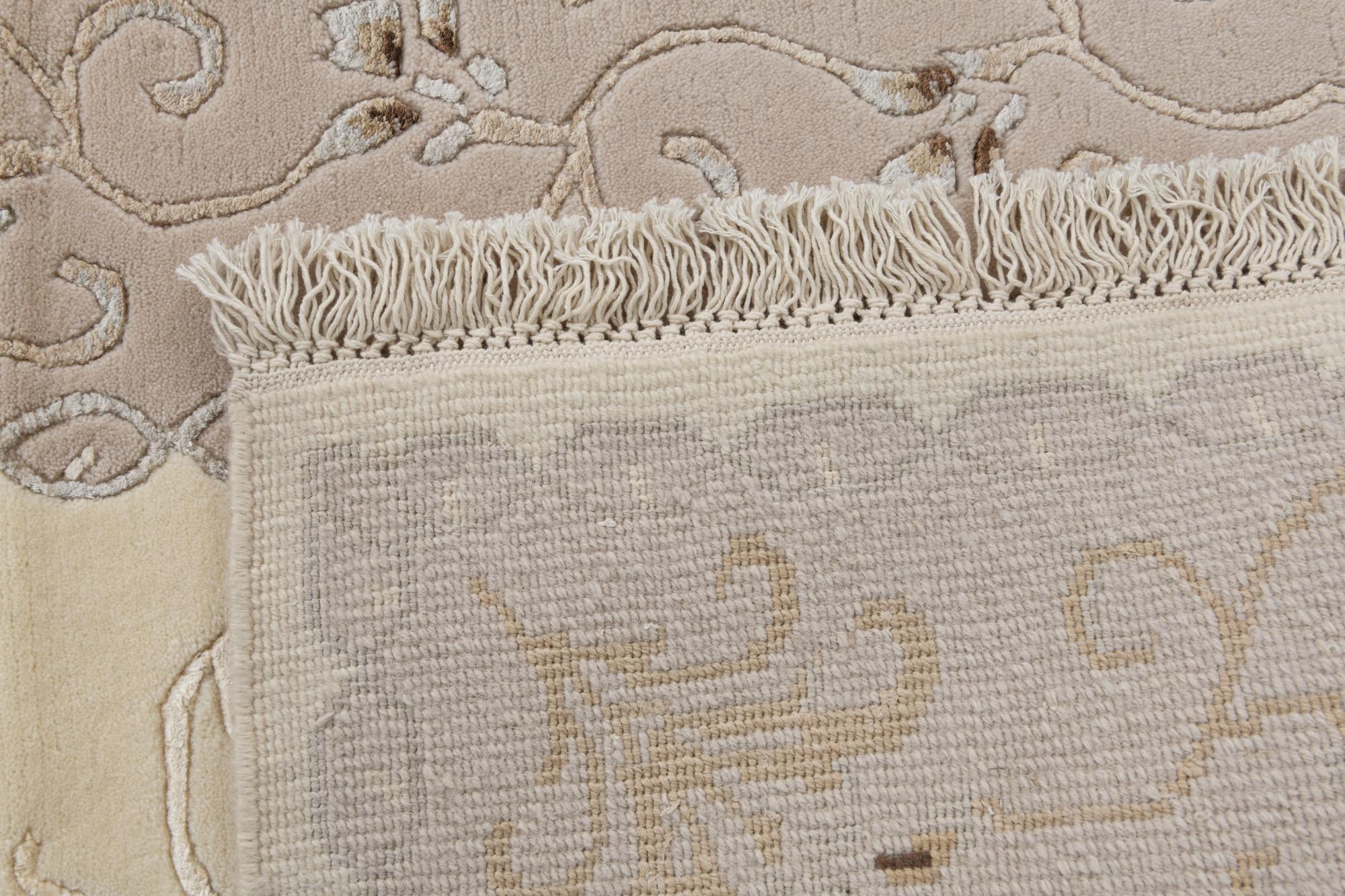 2' 10 x 9' 11 Hand Knotted Darya Wool Runner Rug