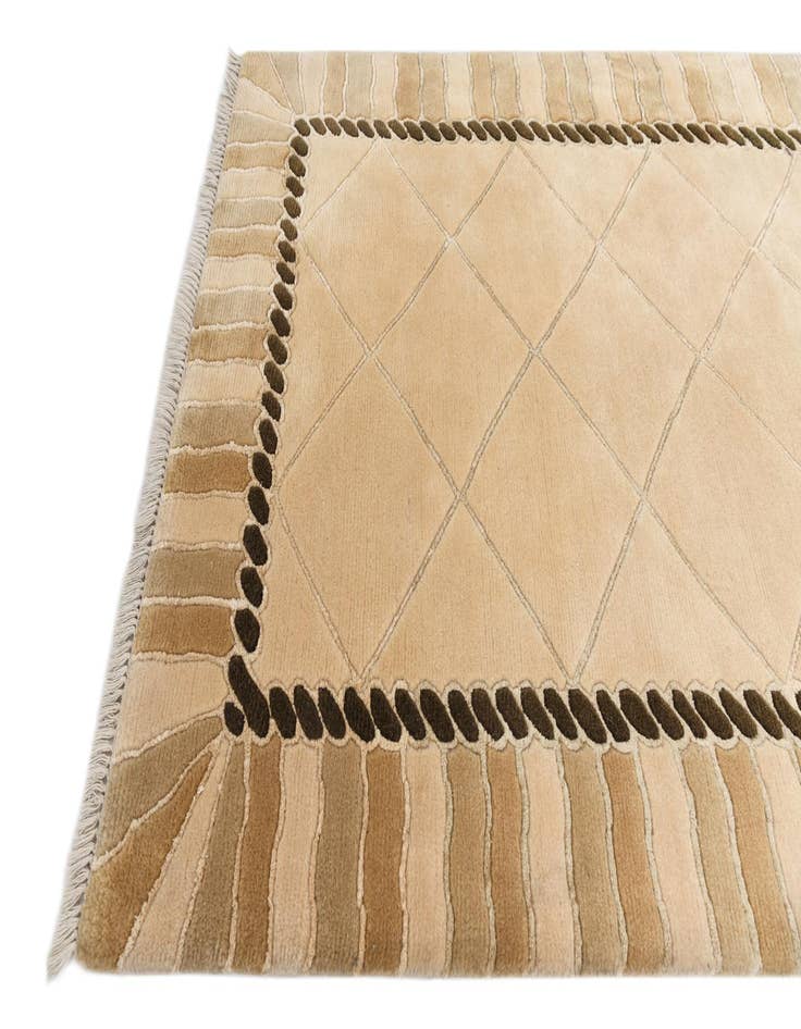 Detail image of 3' 5 x 13' 9  Hand Knotted Darya Wool Runner Rug