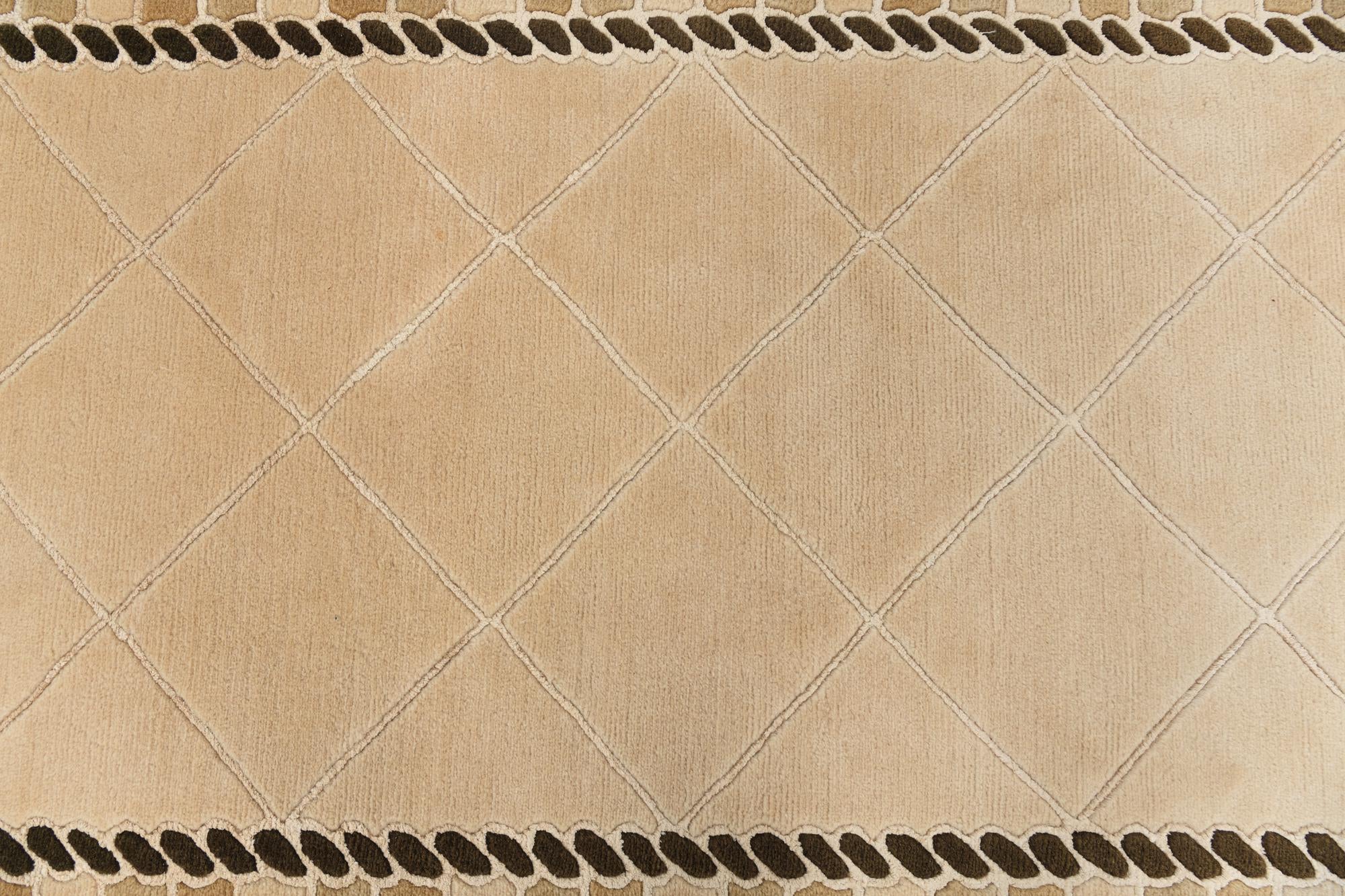 3' 5 x 13' 9 Hand Knotted Darya Wool Runner Rug