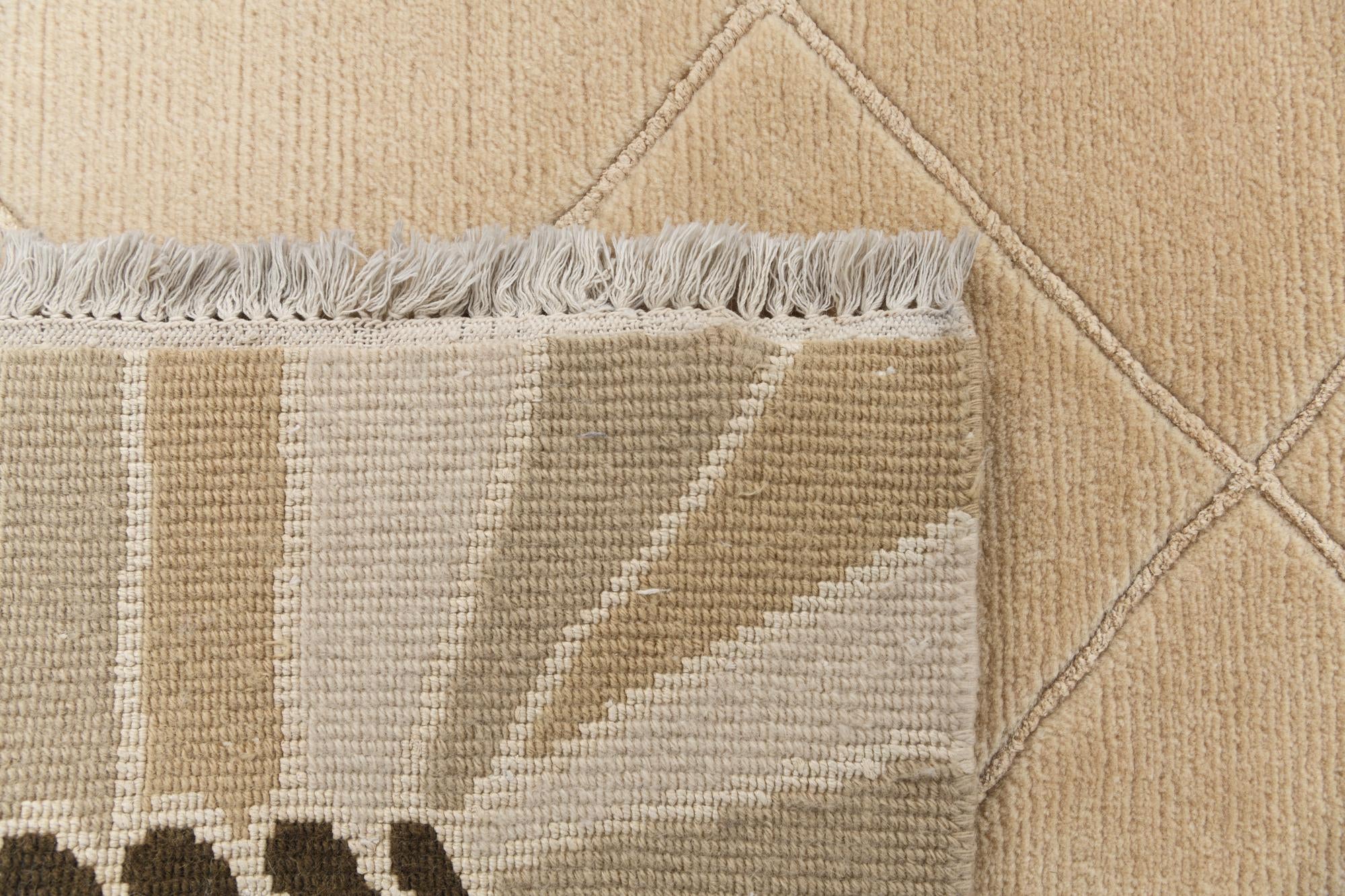 3' 5 x 13' 9 Hand Knotted Darya Wool Runner Rug