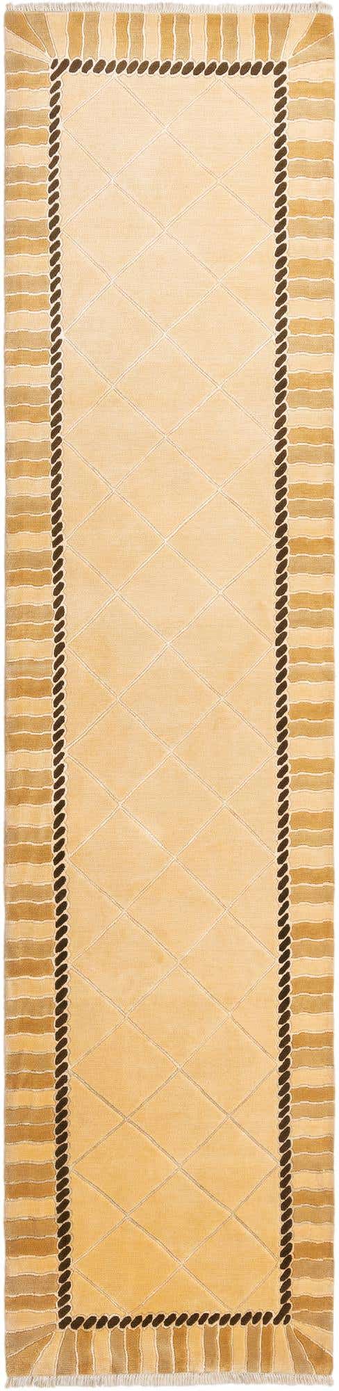 3' 5 x 13' 9 Hand Knotted Darya Wool Runner Rug