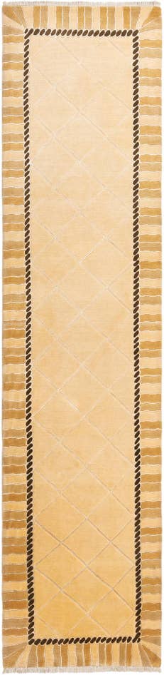 Detail image of 3' 5 x 13' 9 Hand Knotted Darya Wool Runner Rug