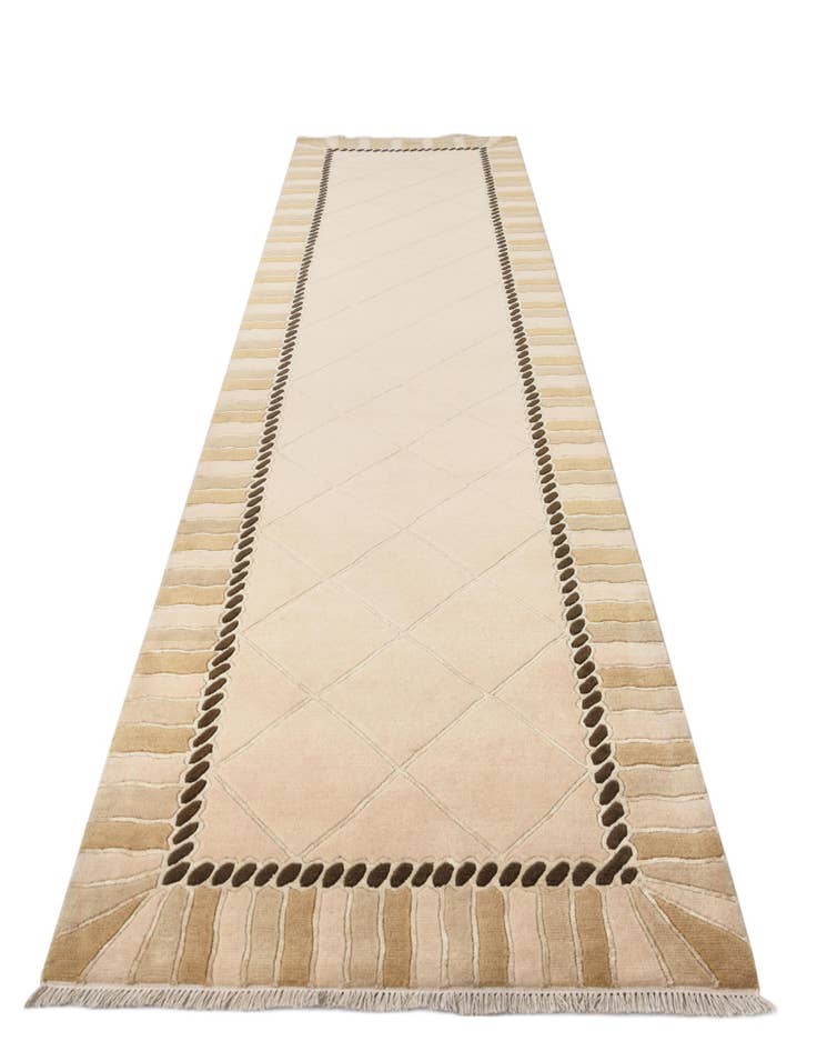 Detail image of 3' 4 x 13' 8  Hand Knotted Darya Wool Runner Rug