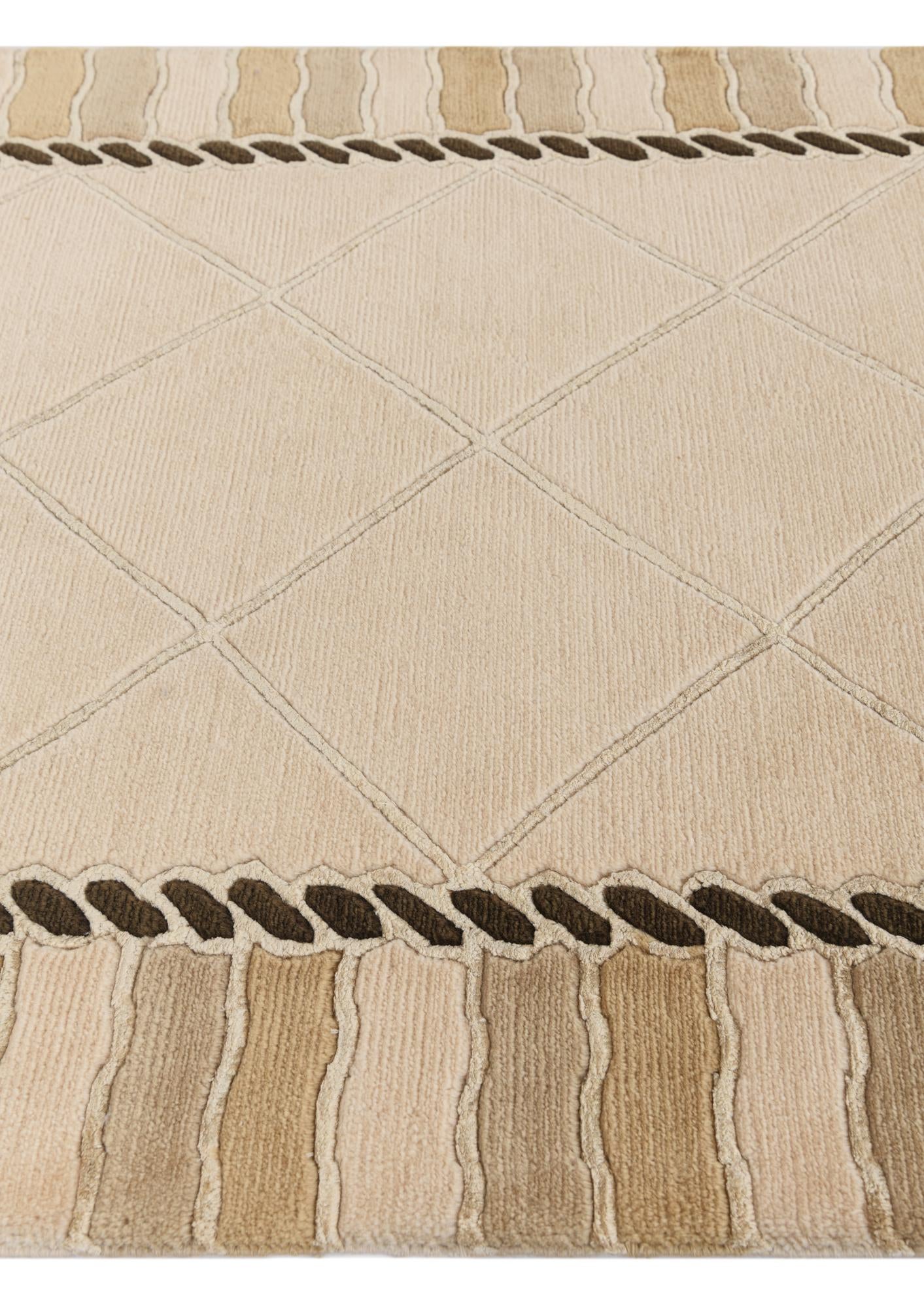 3' 4 x 13' 8 Hand Knotted Darya Wool Runner Rug