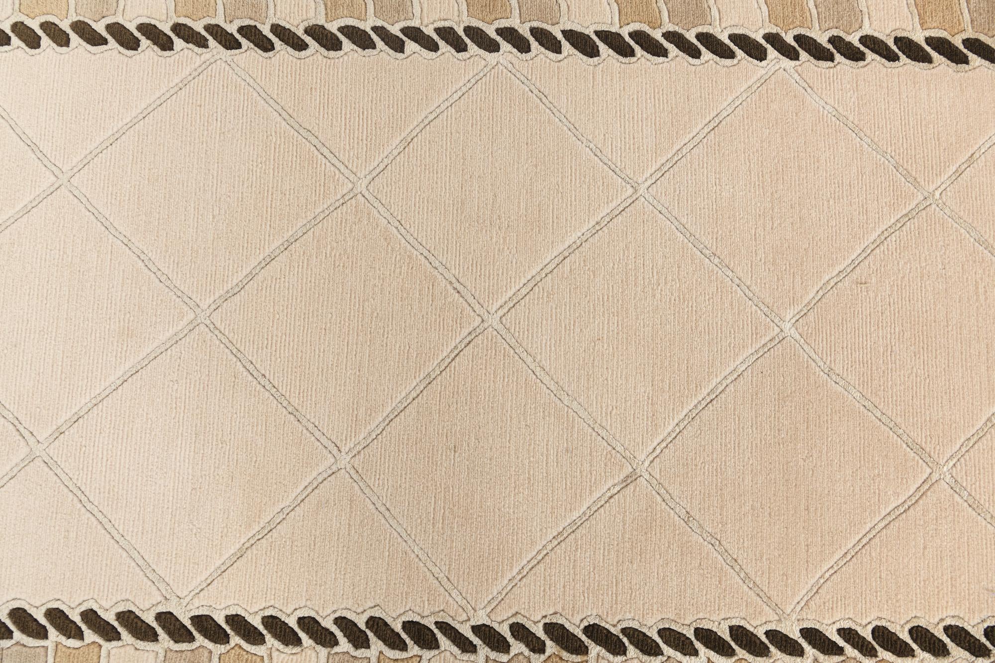 3' 4 x 13' 8 Hand Knotted Darya Wool Runner Rug