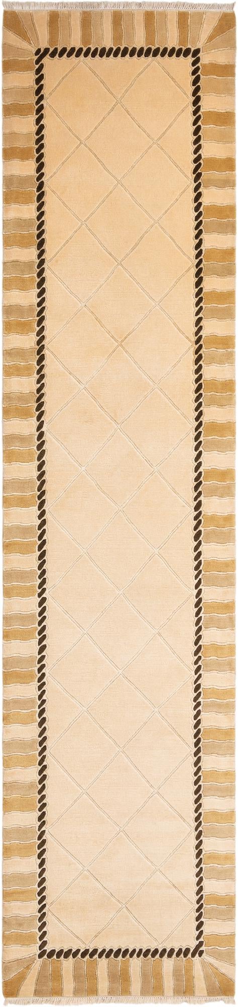 3' 4 x 13' 8 Hand Knotted Darya Wool Runner Rug