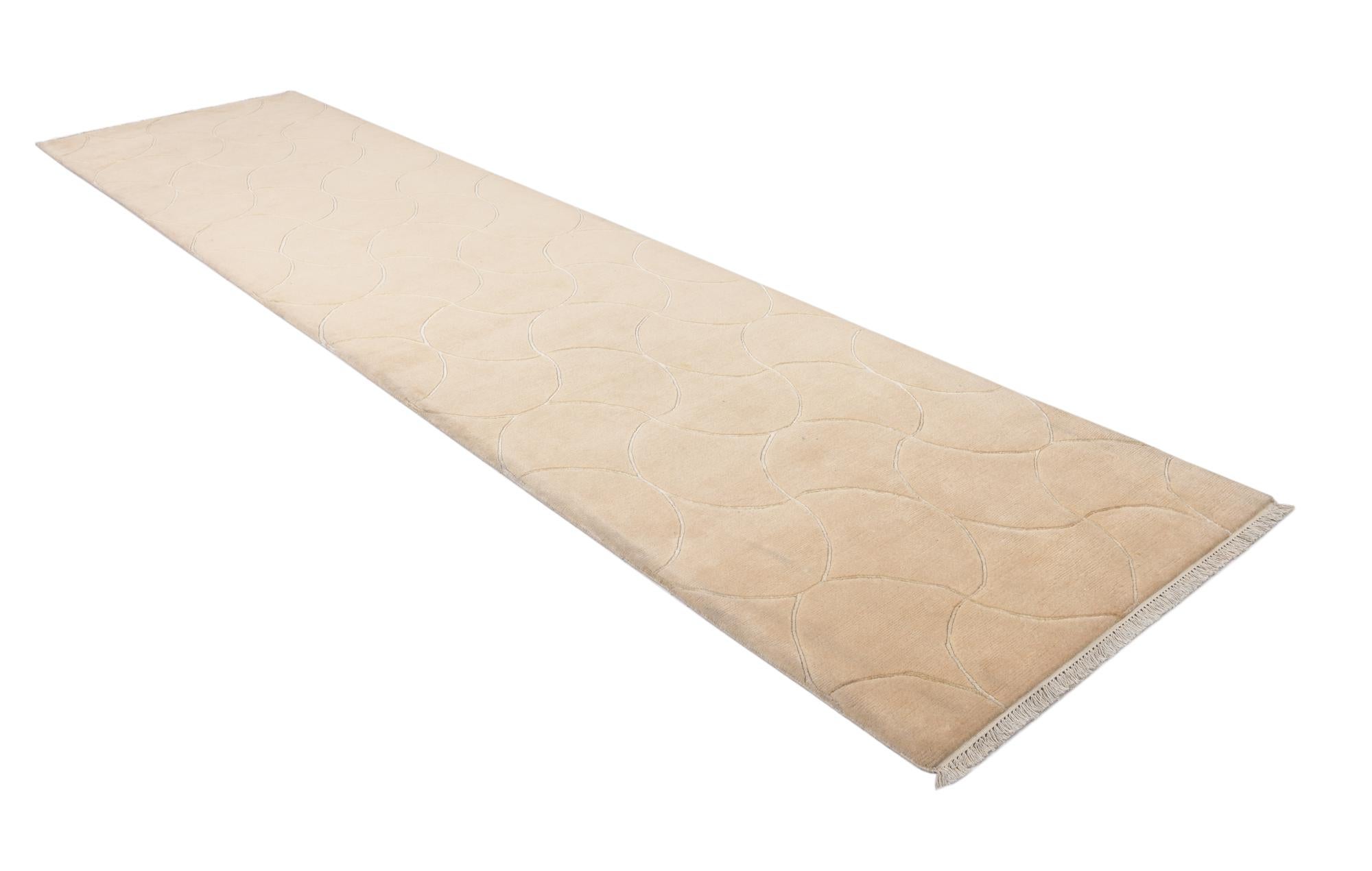 3' 6 x 13' 7 Hand Knotted Darya Wool Runner Rug