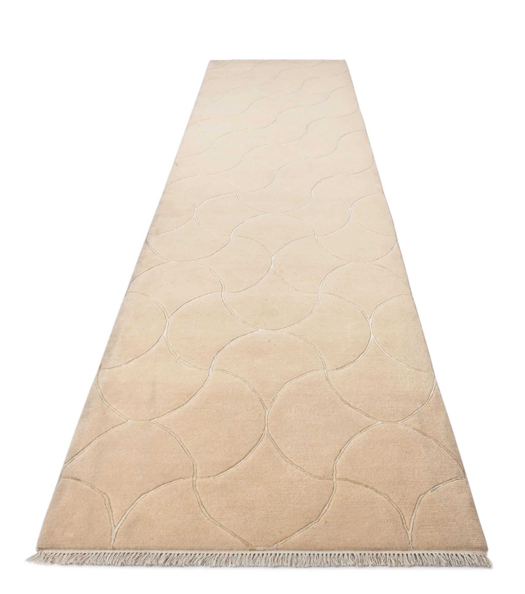 3' 6 x 13' 7 Hand Knotted Darya Wool Runner Rug