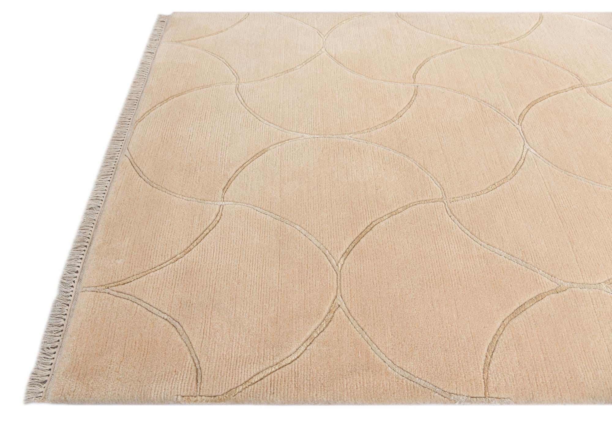 3' 6 x 13' 7 Hand Knotted Darya Wool Runner Rug
