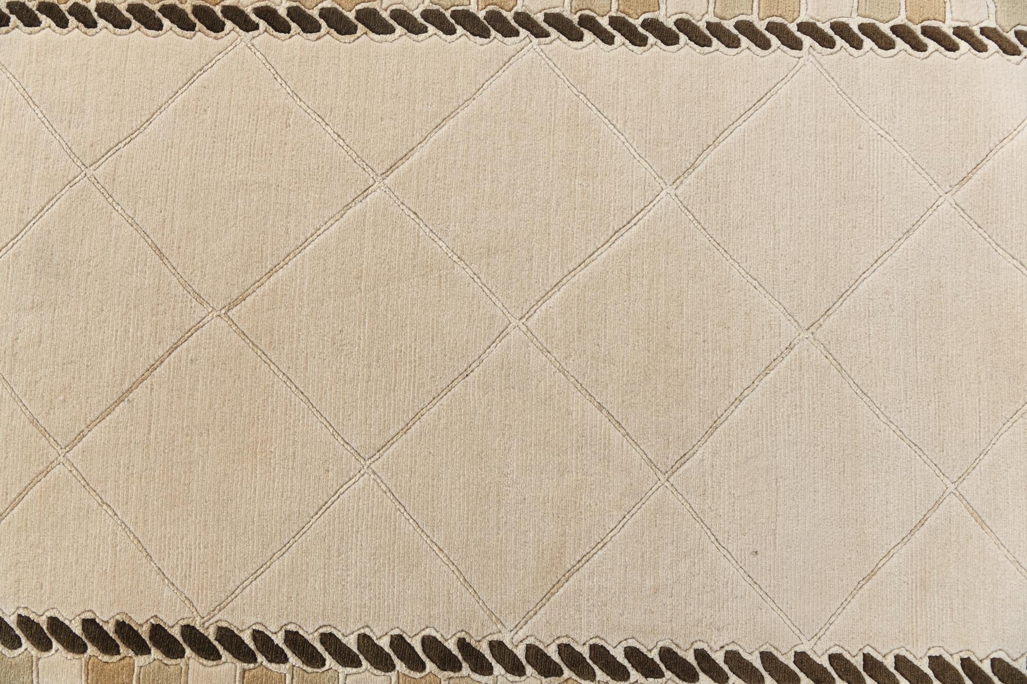 3' 5 x 16' 1 Hand Knotted Darya Wool Runner Rug