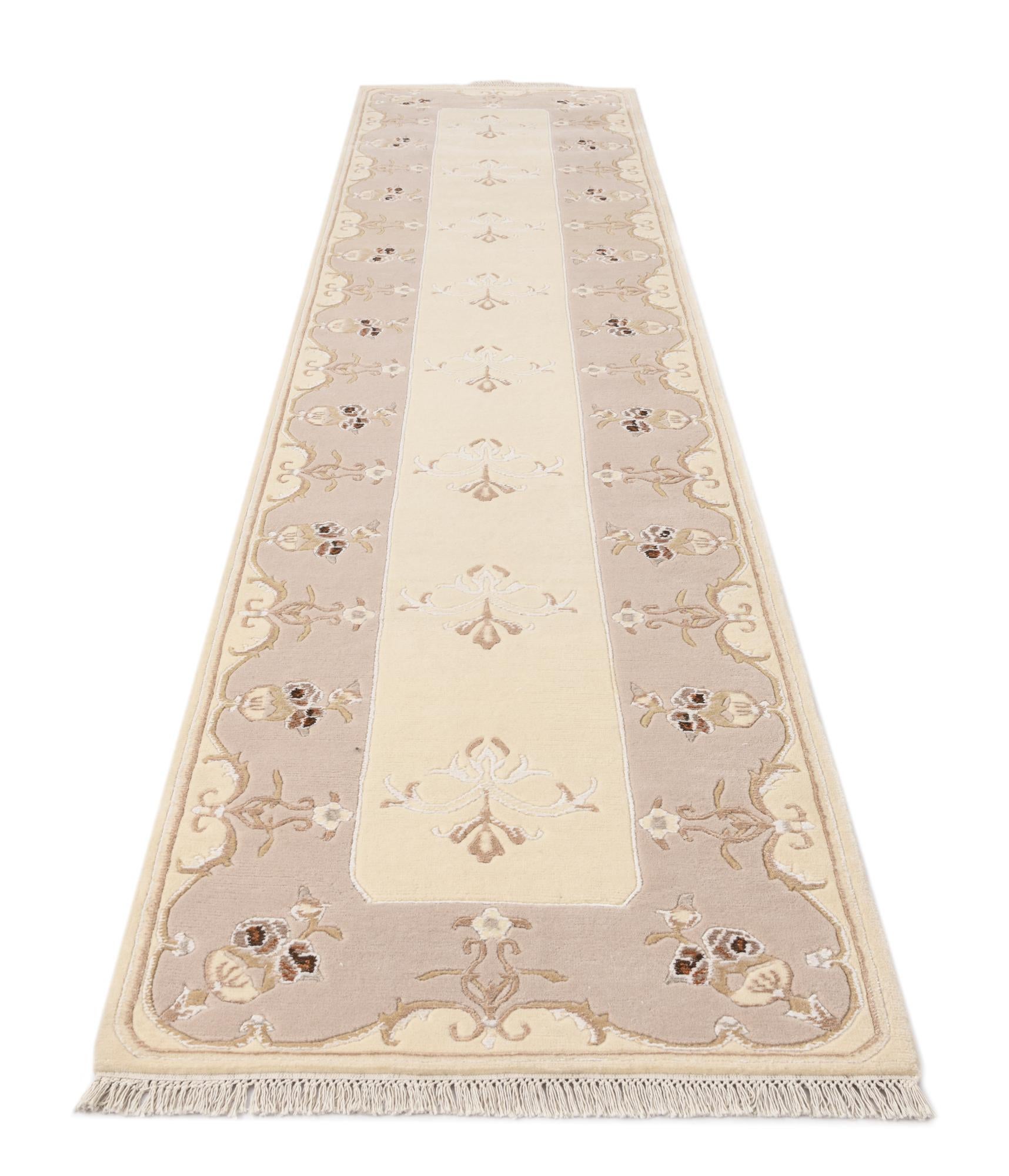 3' 1 x 13' Hand Knotted Darya Wool Runner Rug
