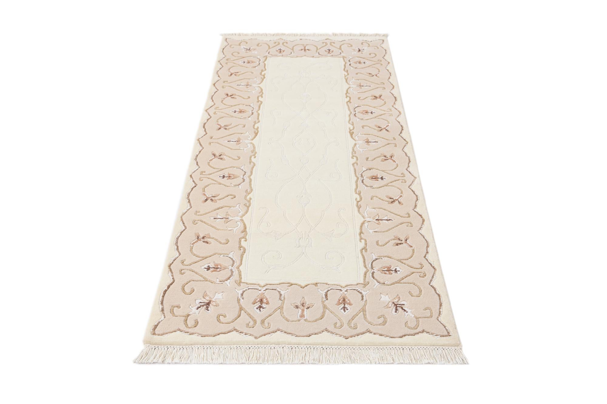 2' 8 x 6' 7 Hand Knotted Darya Wool Runner Rug