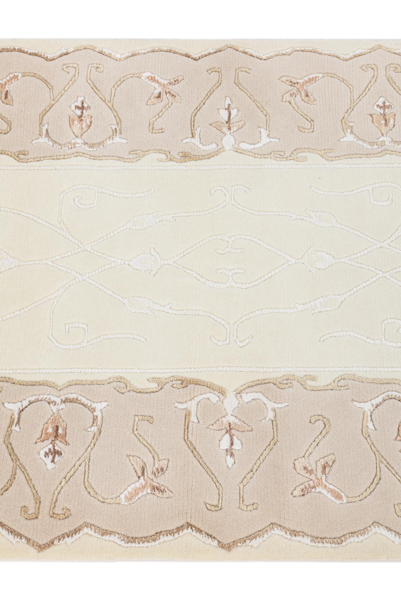 2' 8 x 6' 7 Hand Knotted Darya Wool Runner Rug