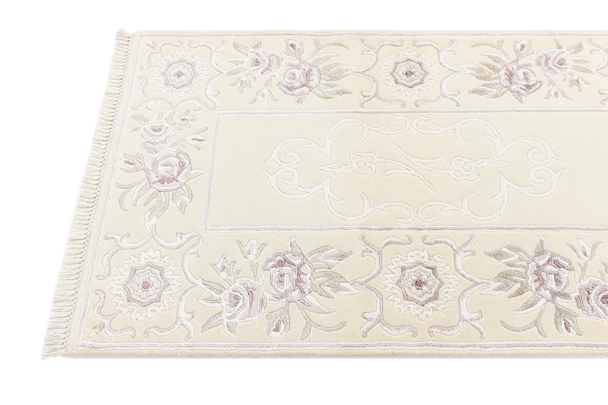 2' 7 x 9' 9 Hand Knotted Darya Wool Runner Rug