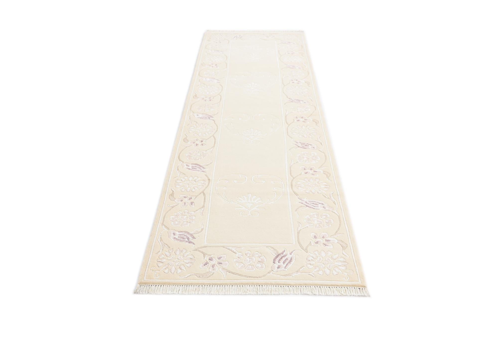 2' 9 x 9' 9 Hand Knotted Darya Wool Runner Rug