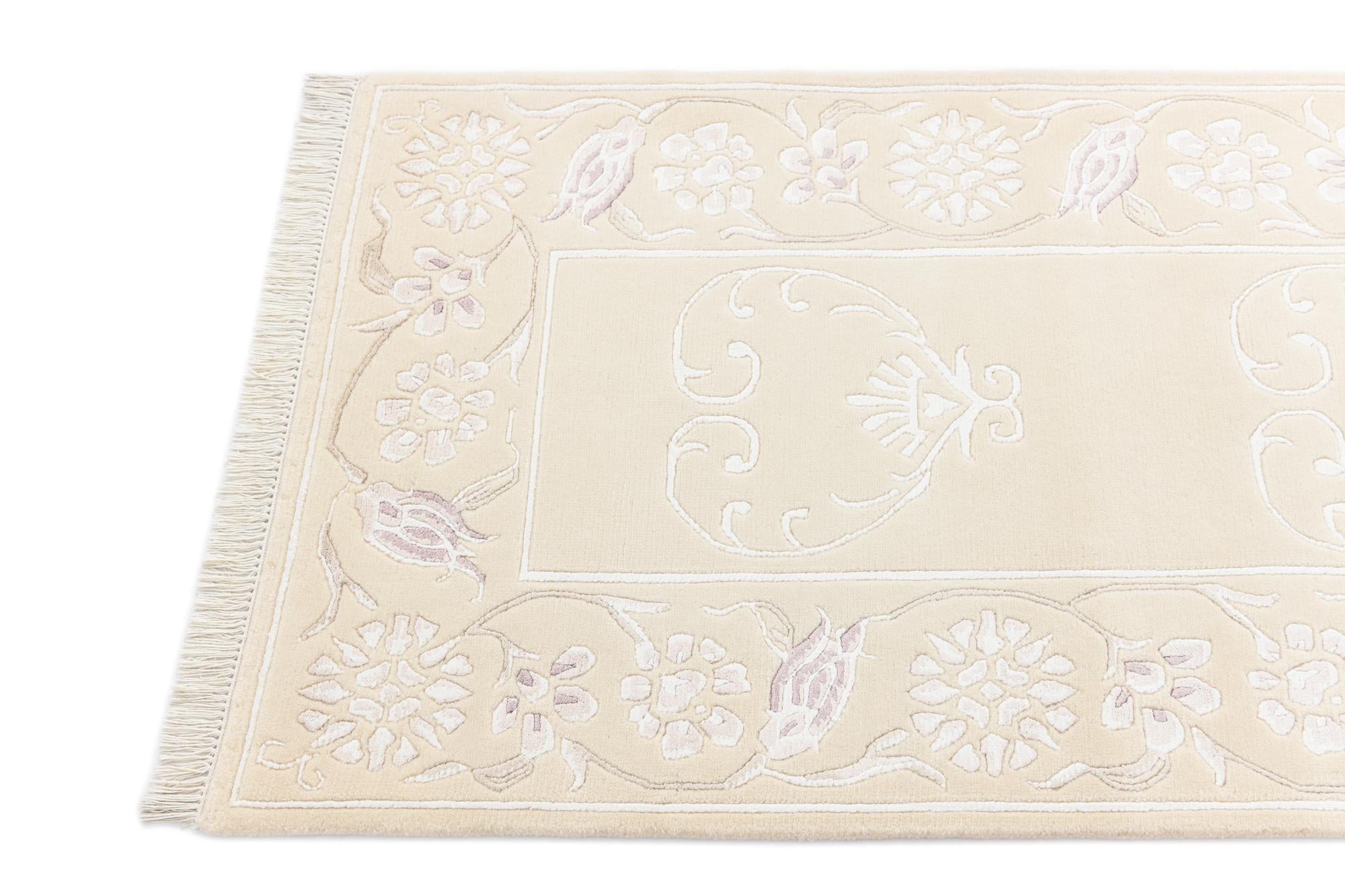 2' 9 x 9' 9 Hand Knotted Darya Wool Runner Rug