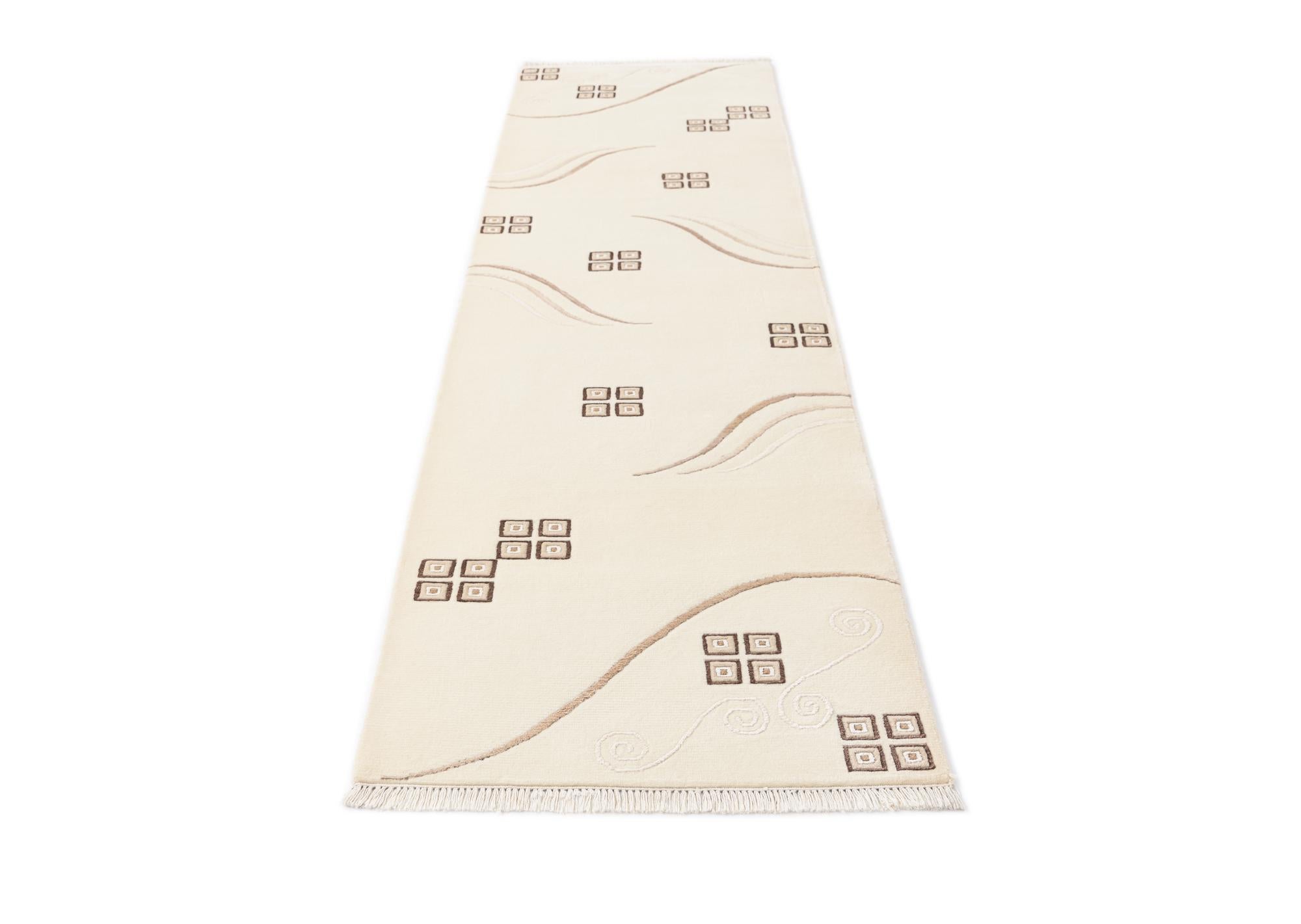 2' 7 x 9' 6 Hand Knotted Darya Wool Runner Rug
