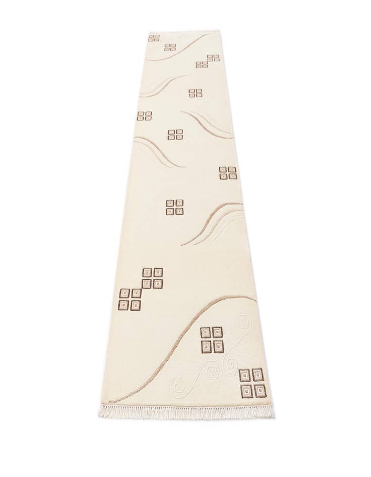 Detail image of 2' 7 x 9' 6  Hand Knotted Darya Wool Runner Rug