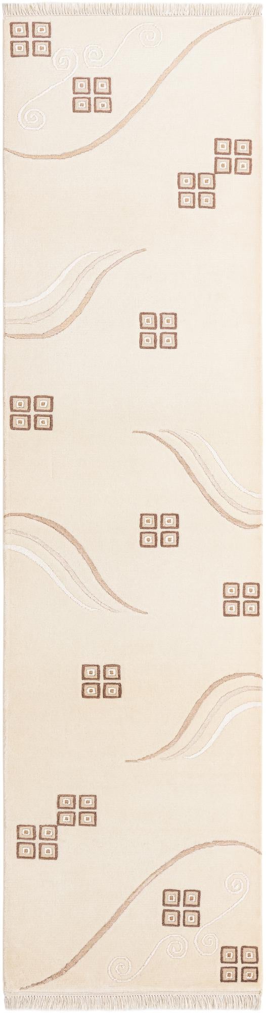 2' 7 x 9' 6 Hand Knotted Darya Wool Runner Rug