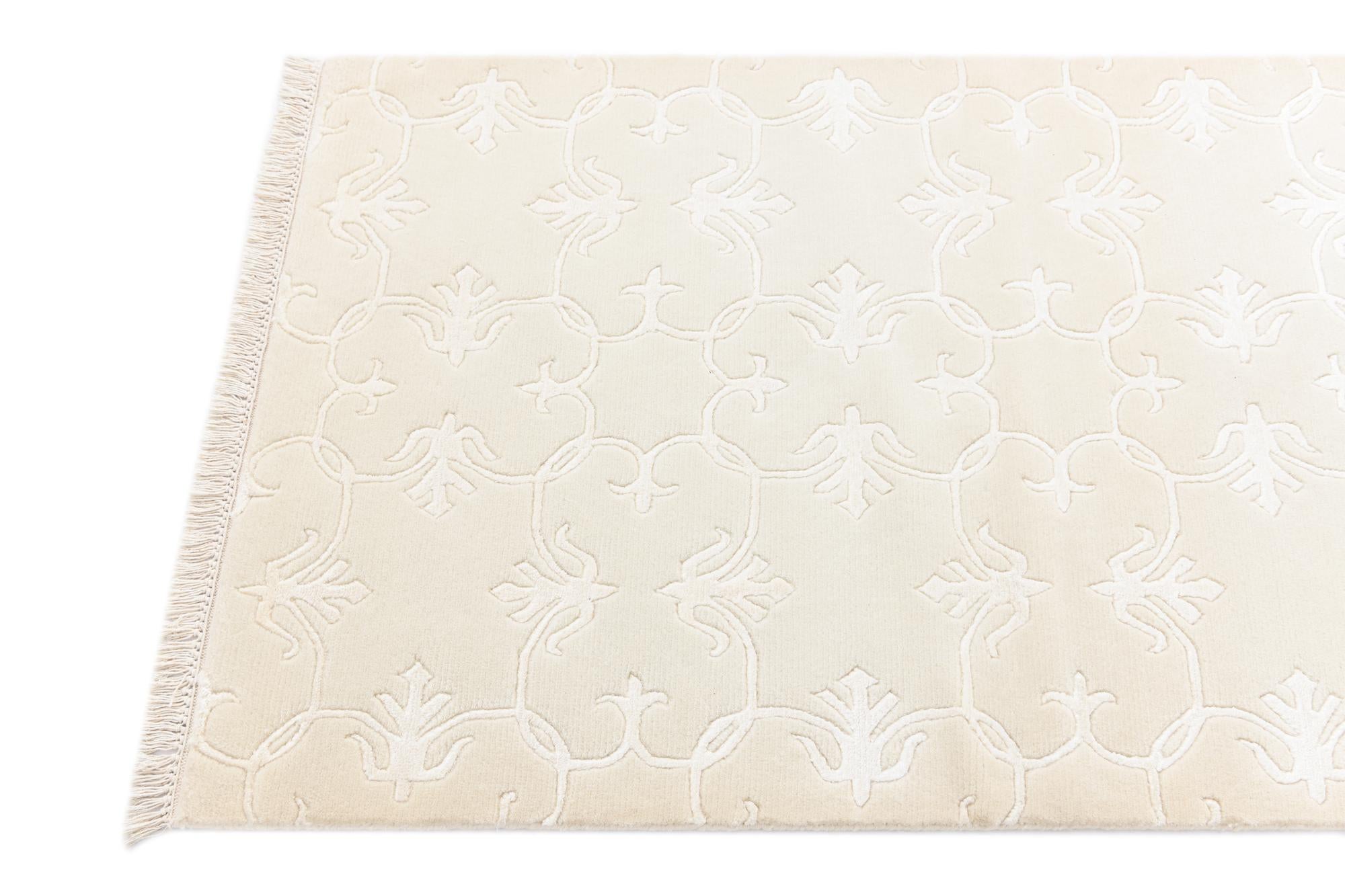 2' 8 x 9' 9 Hand Knotted Darya Wool Runner Rug