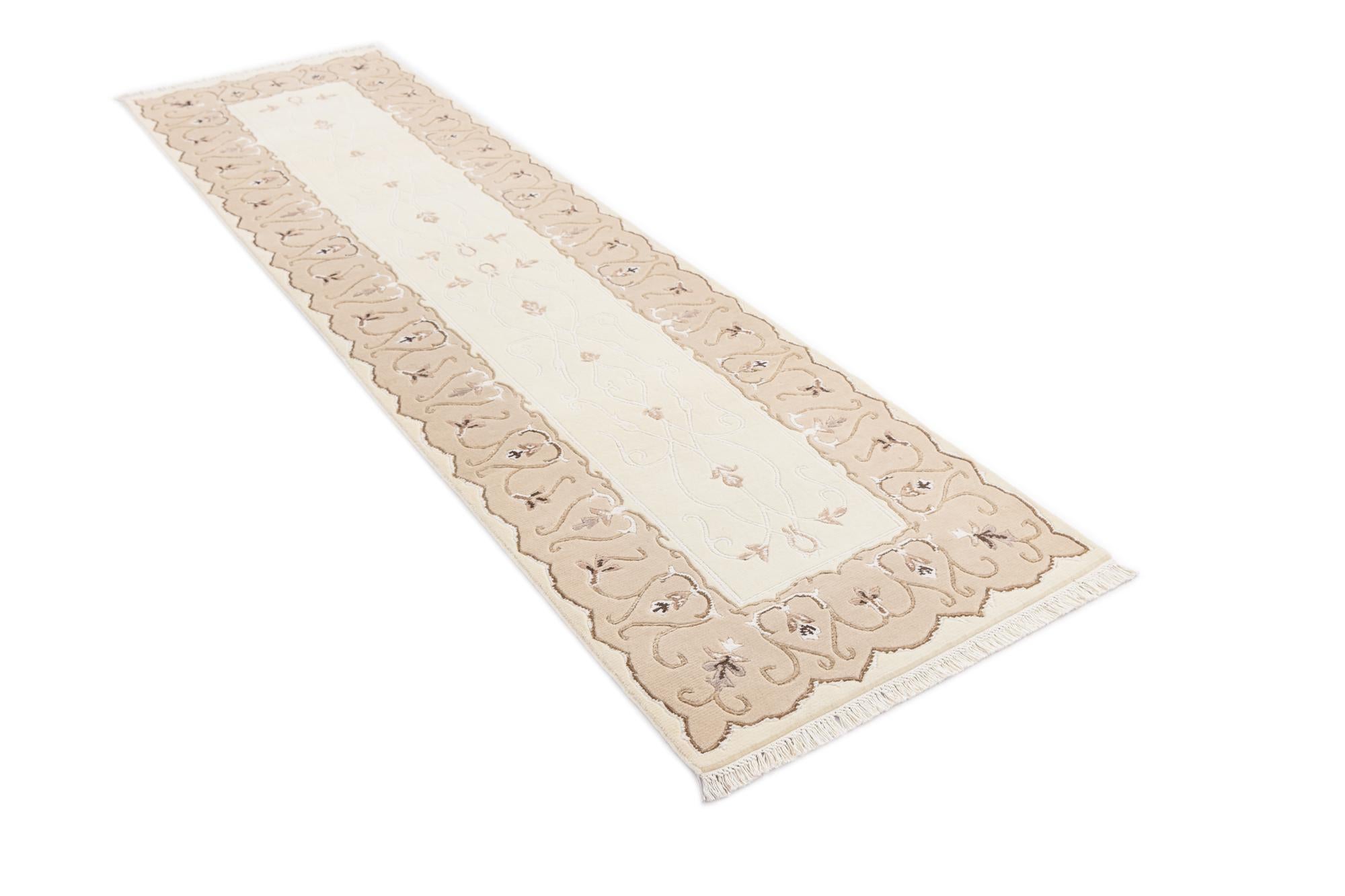 2' 7 x 10' Hand Knotted Darya Wool Runner Rug